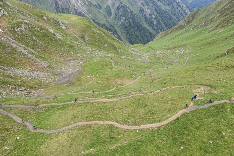 Verlauf des neuen Singletrails im oberen Bereich. Foto: TVB Tux-Finkenberg.