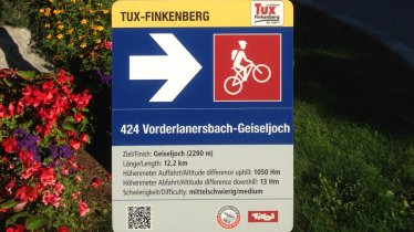 Mountainbiketour Beschilderung, © Tirol Werbung