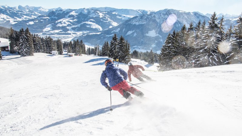 Skifahren in der SkiWelt Wilder Kaiser Brixental, © Tim Marcour Highres