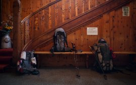             Vorraum der Berliner Hütte in den Zillertaler Alpen.