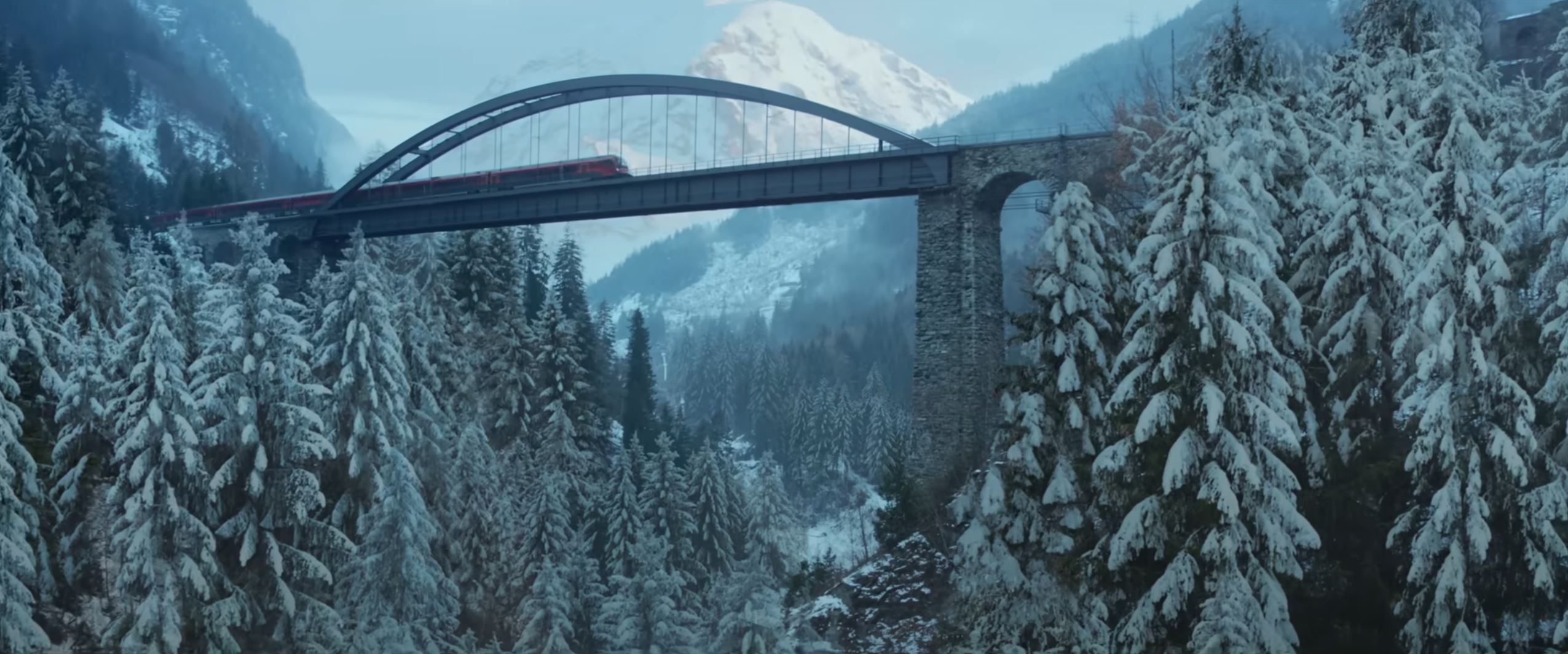 Hohe Eisenbahnbrücke Trisannabrücke, Dreharbeiten Ed Sheeran Perfect