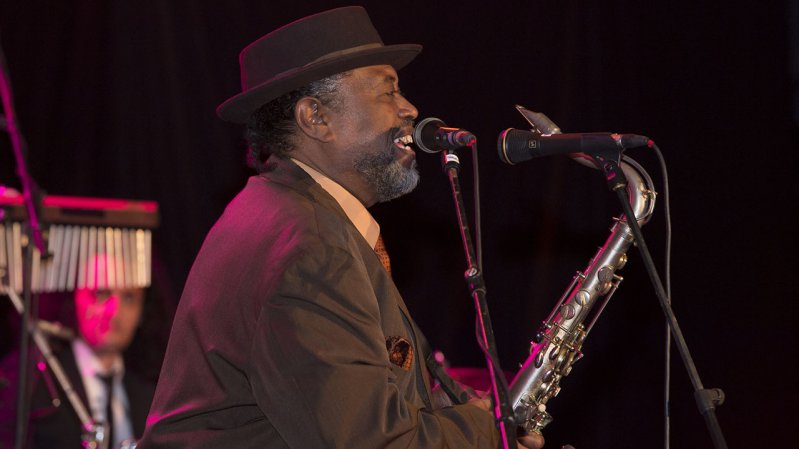 Chucky C., Saxophonist aus New Orleans, als Stargast beim Festival in St. Anton am Arlberg, © Patrick Säly/TVB St. Anton am Arlberg