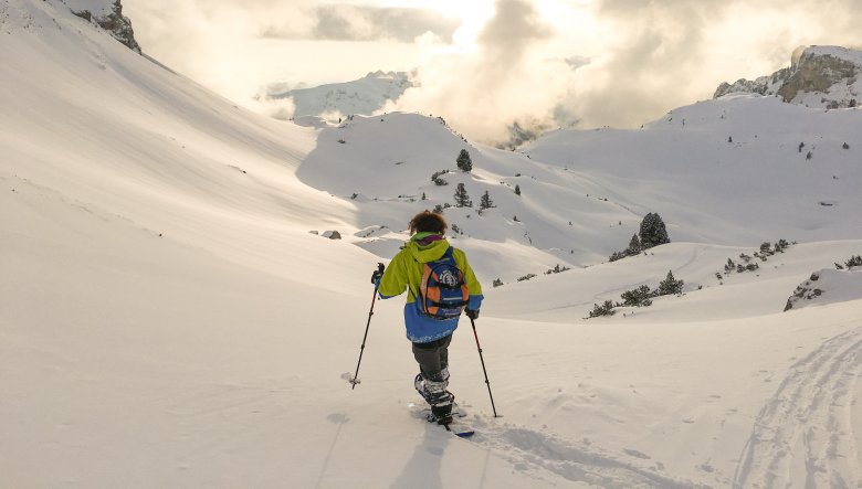 Schneeschuhwanderung im Rofangebirge.
