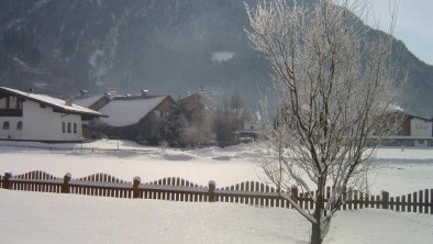 Blick in den winterlichen Garten