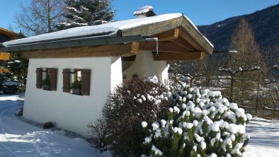 Gartenhaus im Winter