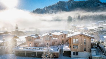 Außenansicht Alpegg Chalets Winter