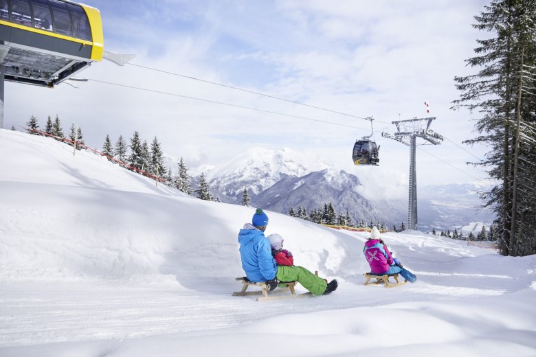 Rodeln am Rangger Köpfl. © Innsbruck Tourismus Christian Vorhofer