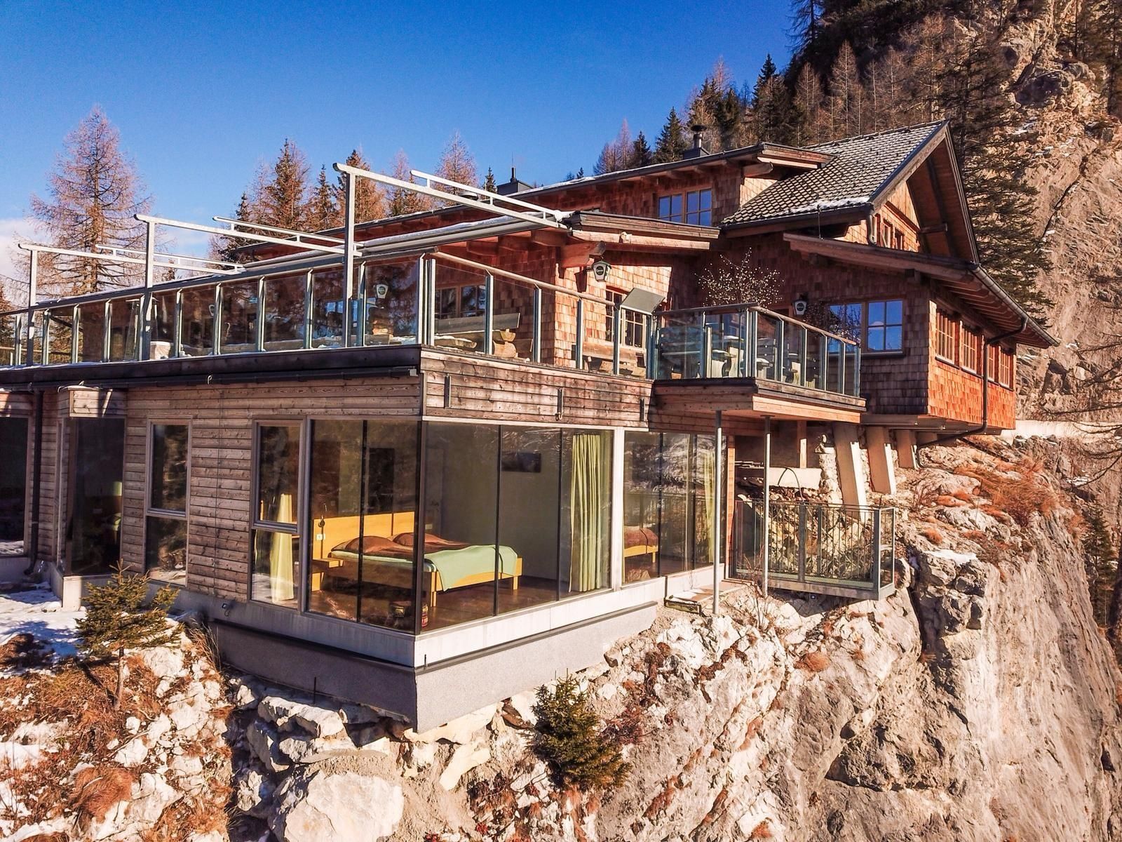 Dolomitenhütte, Terasse.