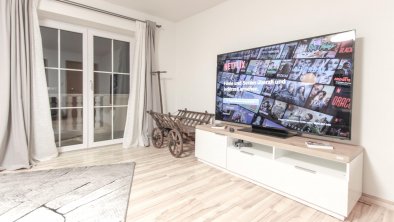 Wohnzimmer TV Netflix  Ambiento Tirol Apartment, © Andreas Aschberger