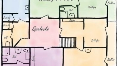 Plan von den Wohnungen + Zusatzzimmer