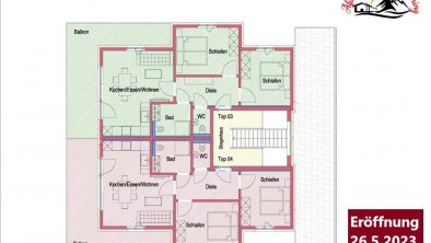 Alpenchalets Oberlaiming Itter_Appartementplan_1.S, © manfred-kolland - BAU-WERK GmbH