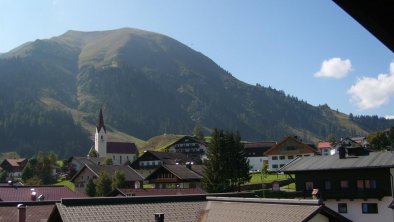 Ausblick vom Balkon im Sommer