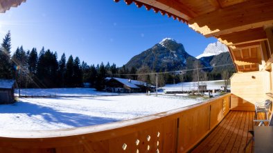 Ausblick im Winter, © Alpenchalet im Leutaschtal
