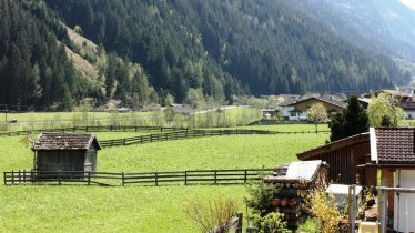 Aussicht vom Balkon im Sommer