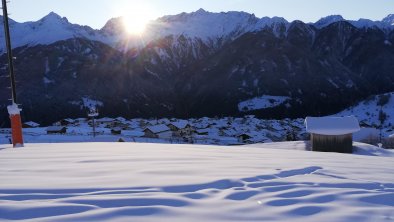 Sonnenaufgang auf der Piste