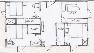 Skizze Ferienwohnung/Leitenhof