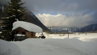 Gartenhaus im Winter