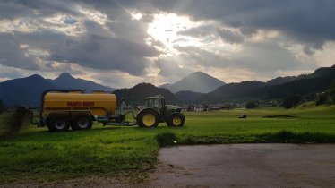 Bruggerhof Niederndorf - Arbeit Traktor, © Mittermeier