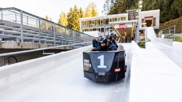 Bob-Rafting auf der Bobbahn Igls, © Thomas Steinlechner