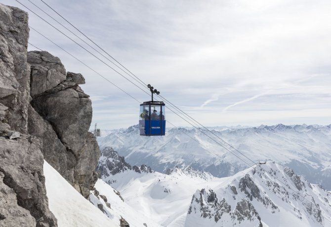 Valluga Bahn im Skigebiet St. Anton am Arlberg, © Tirol Werbung/Gregor Sailer