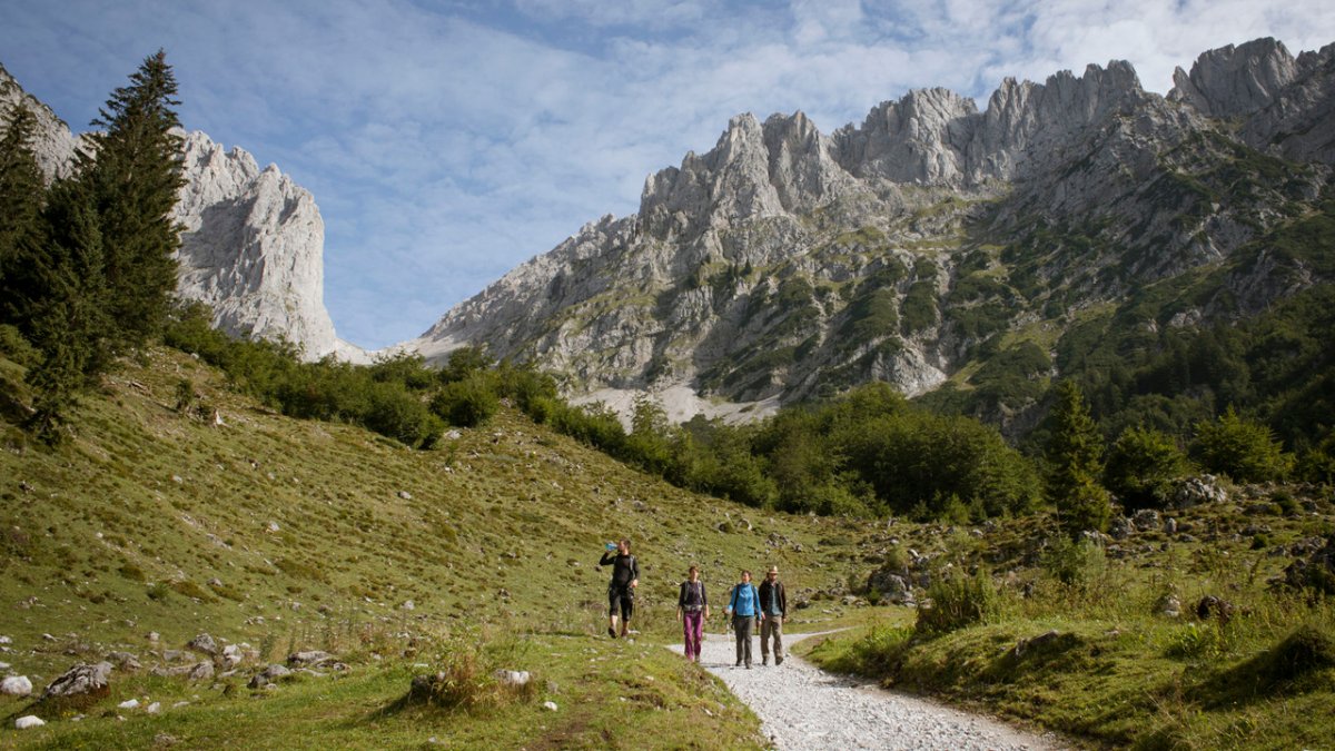 Adlerweg-Etappe im Wilden Kaiser, © Tirol Werbung/Jens Schwarz