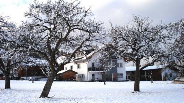 Hauserhof mit Garten Winter