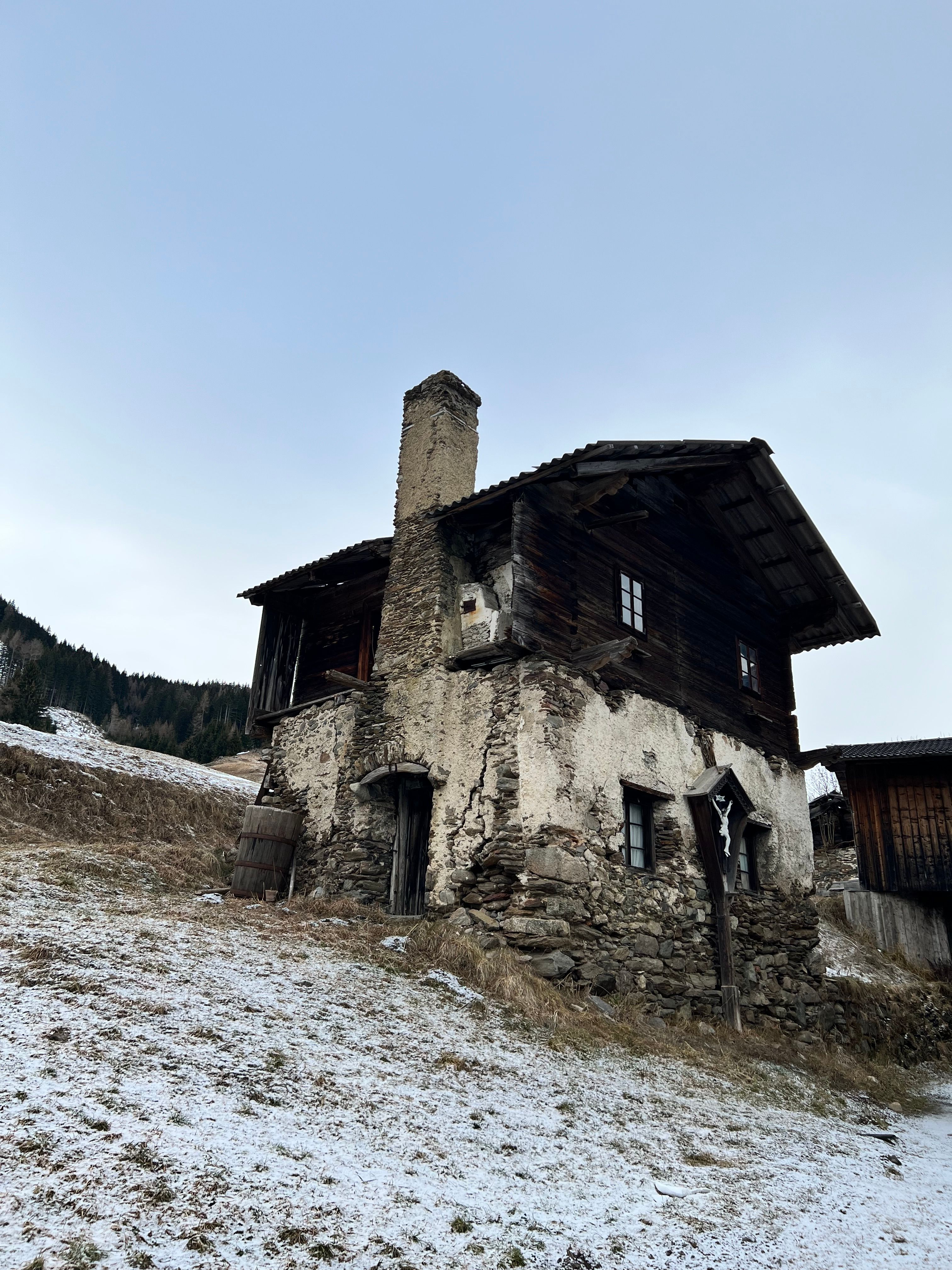 Drehlocation für "Ein ganzes Leben", Hütte in Osttirol