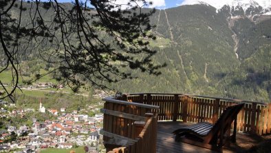 schöner Ausblick ins Dorf mit unserem Haus