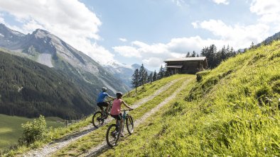 Mountainbiken mit Bergpanorama