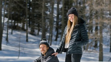             Ganz bei sich: Elena Barbist und Mario Käppeli lieben einander und das Leben in den Bergen. Der Schweizer Mario schätzt den Innsbrucker Lebensstil – und dass er dort immer jemanden zum Klettern findet.