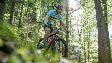 Ab durch den Wald: Beim eldoRADo Bike & Run Festival in Angerberg gibt es drei MTB-Routen, © Ringer Klein