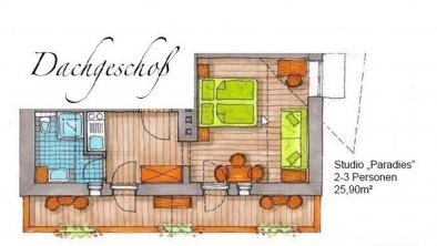 Apartment "Paradies" für 1-3 Personen möglich, © Haus Alpengruss