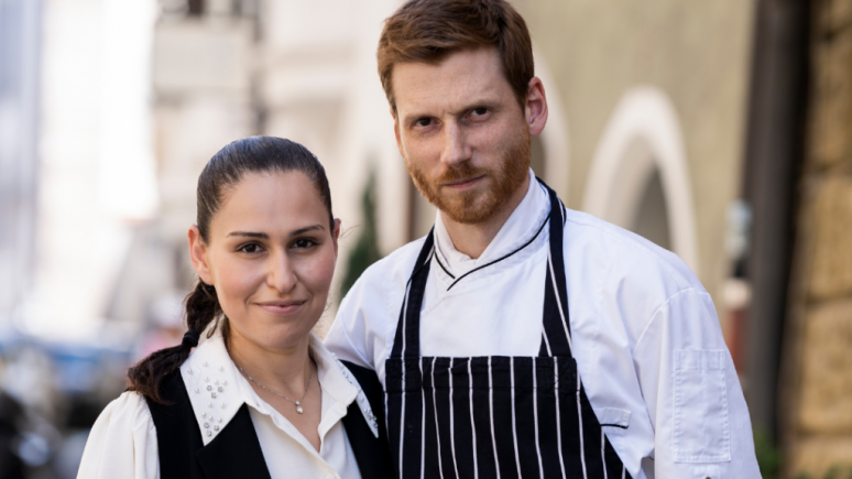 Johannes Nuding mit Ehefrau Lilit , © Gault &amp; Millau 