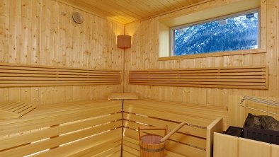 Finnische Sauna mit Panoramafenster