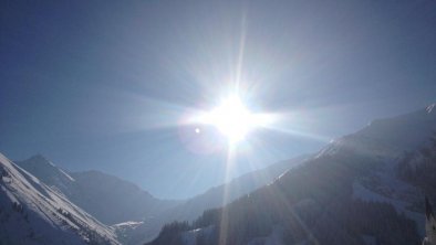 Ausblick vom Balkon im Winter