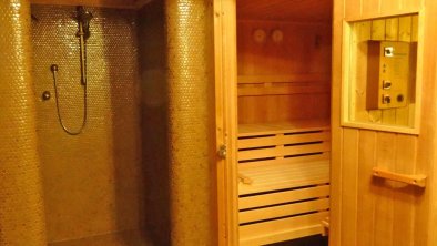 Sauna mit Dusche nebenan