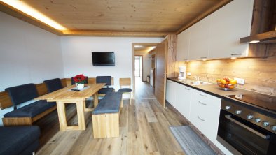 Appartement Tenne_Küche mit Sitzecke
