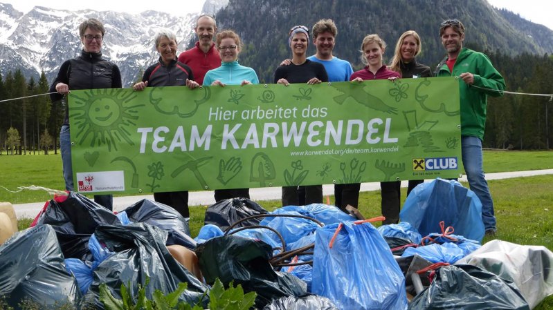 Müllsammelaktion Karwendeltäler Achensee 2024, © Team Karwendel