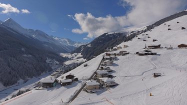 Luftaufnahme zum Hintertuxer Gletscher