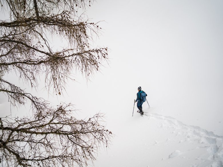             Whiteout: Wenn die Sonne hinter Wolken verschwindet, verliert die Landschaft ihre Zeichnung.