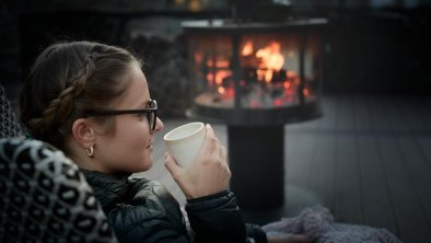 Abendstimmung Aussenkamin